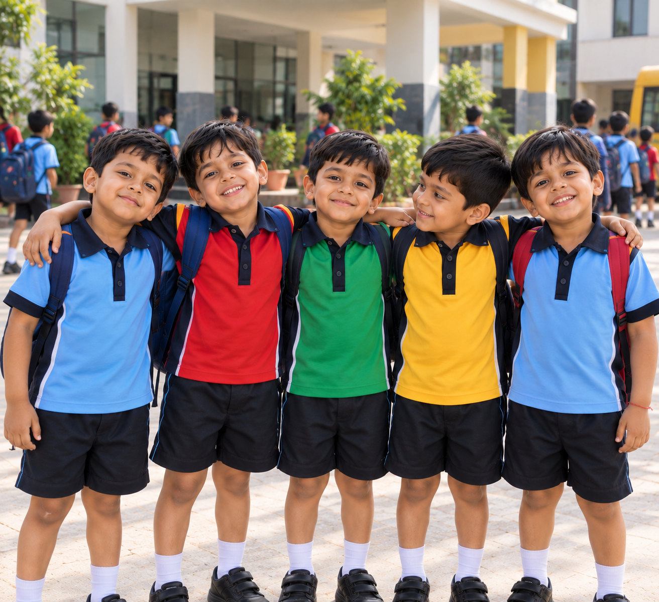 Boys Multicolor Sports School Uniform