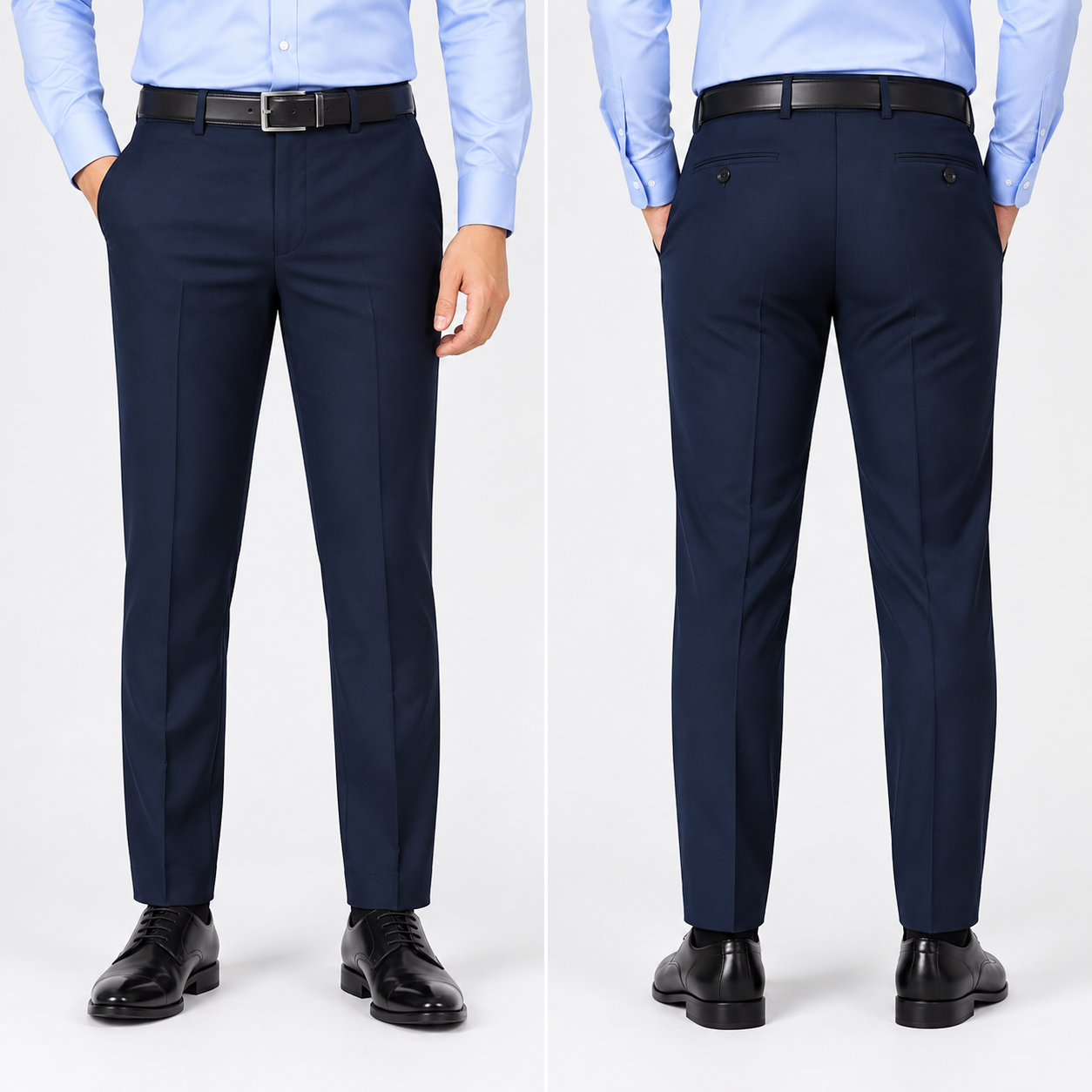 Men's Navy Blue Formal Uniform Trousers